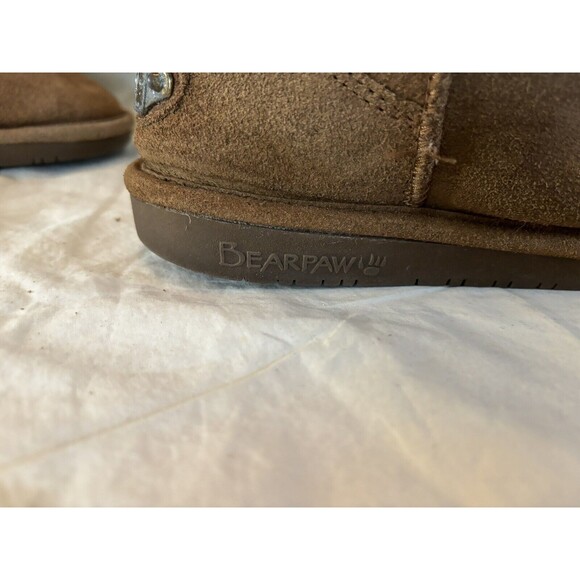 Bear paw Bianca Suede Sheerling Boot Mid Calf Metal Details Size 7 - Picture 7 of 10